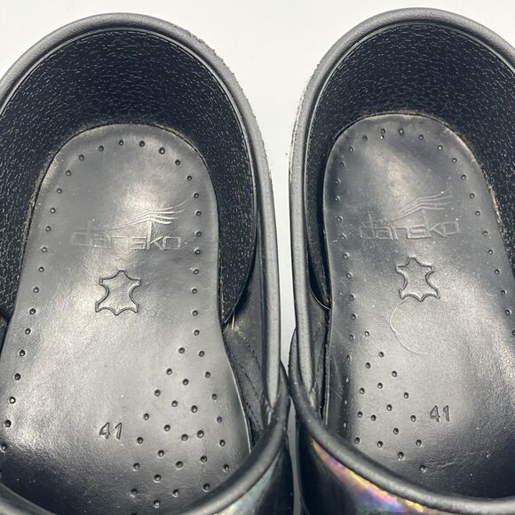 Dansko  Metallic on Black Patent Women's Clog size 41/10.5 US - Picture 7 of 8